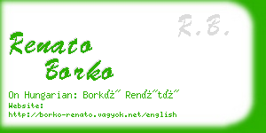 renato borko business card